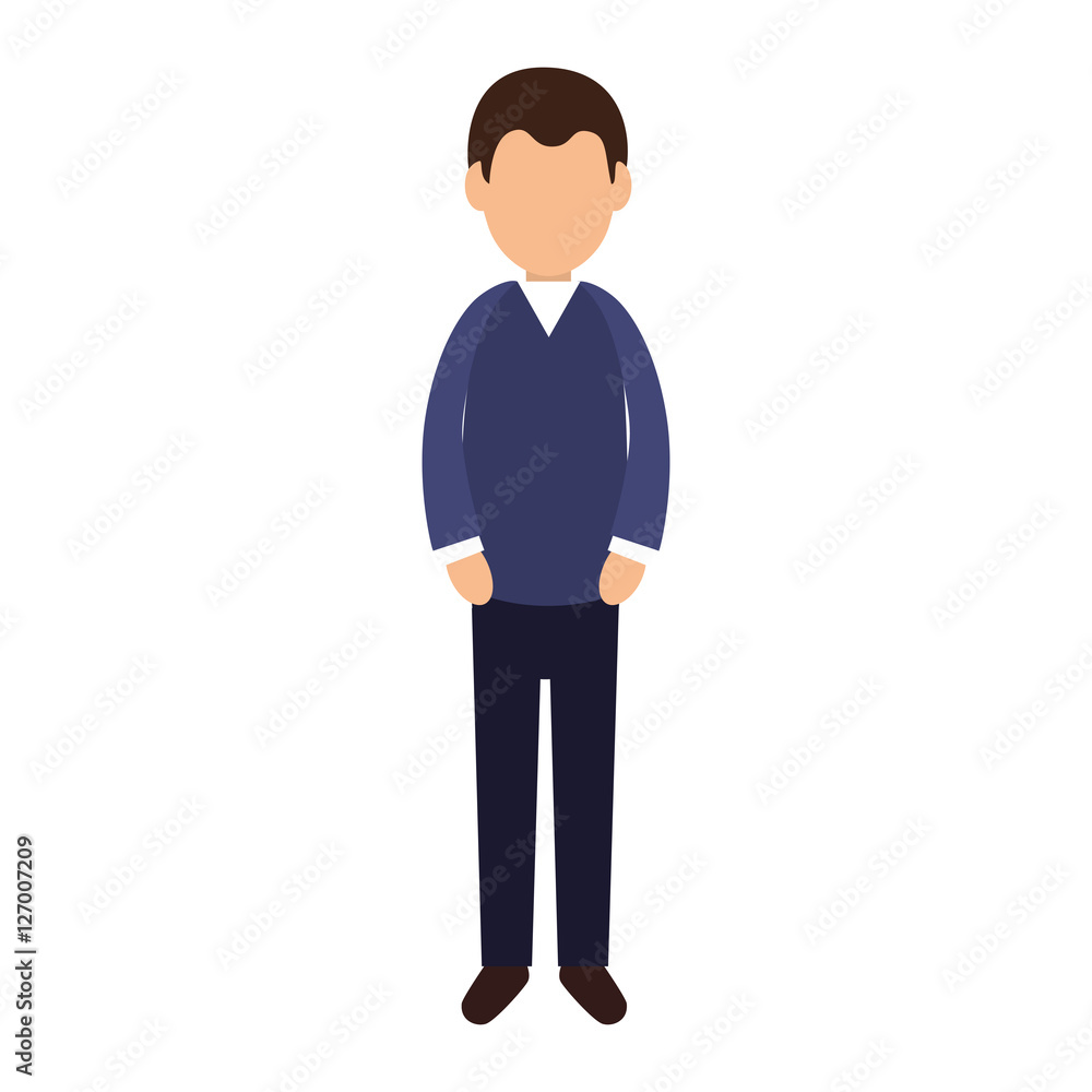 businessman character avatar icon vector illustration design