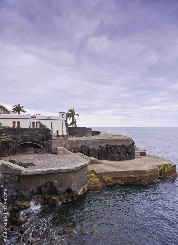 Portugal, Madeira, View of the coast of Sao Martinho..