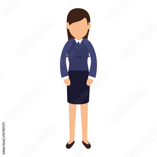 businesswoman character avatar icon vector illustration design © Gstudio