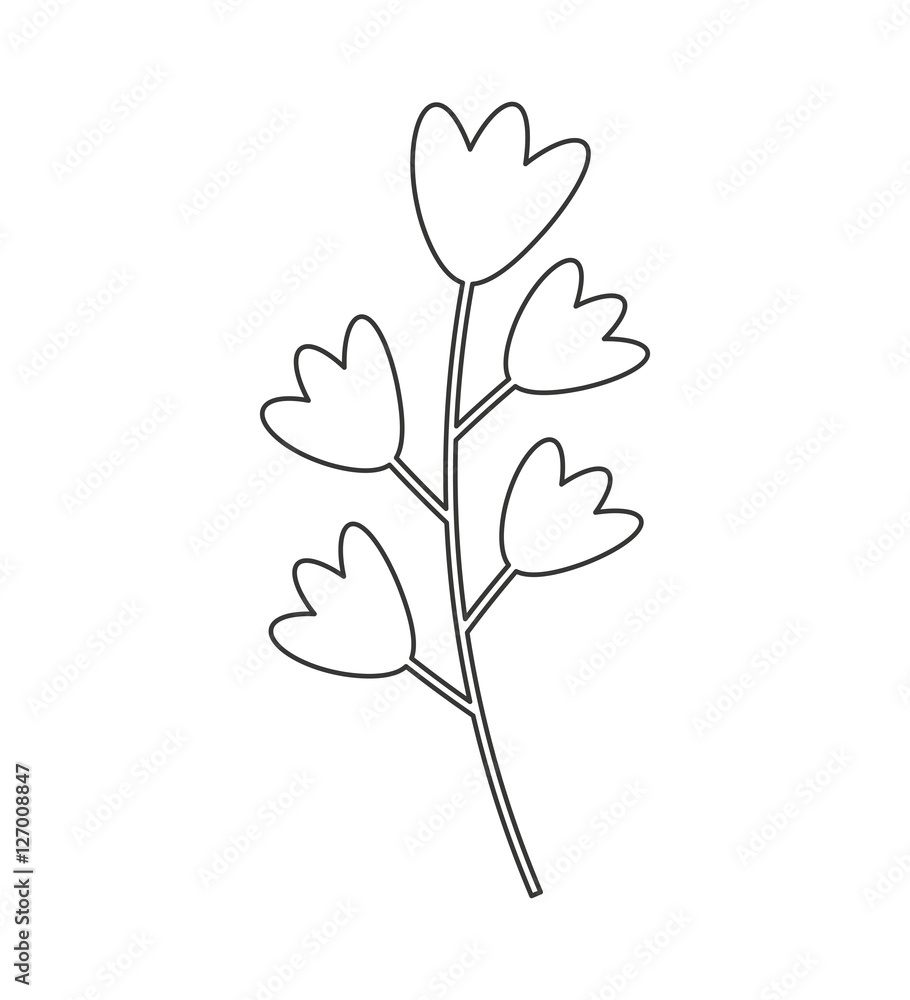 leafs plant christmas decoration vector illustration design