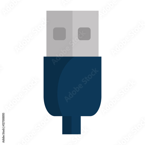 Konstfotografi usb connector wire icon vector illustration design
