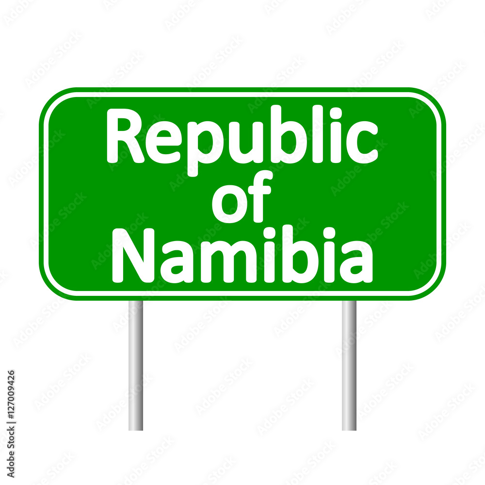 Republic of Namibia road sign. Republic of Namibia road sign.