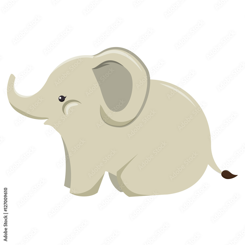 Fototapeta premium cute elephant isolated icon vector illustration design