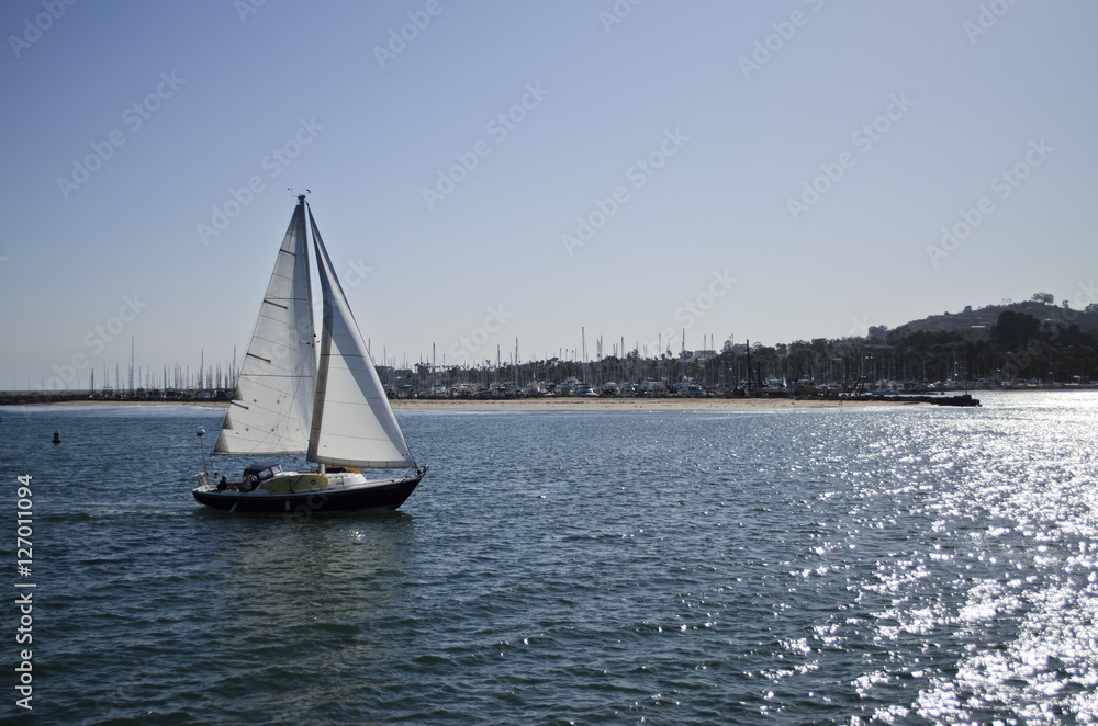 Fototapeta premium Sailing Boat on Water