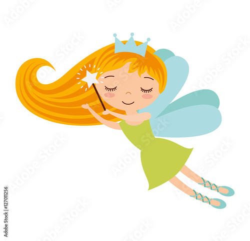 cute Fairy Godmother character vector illustration design