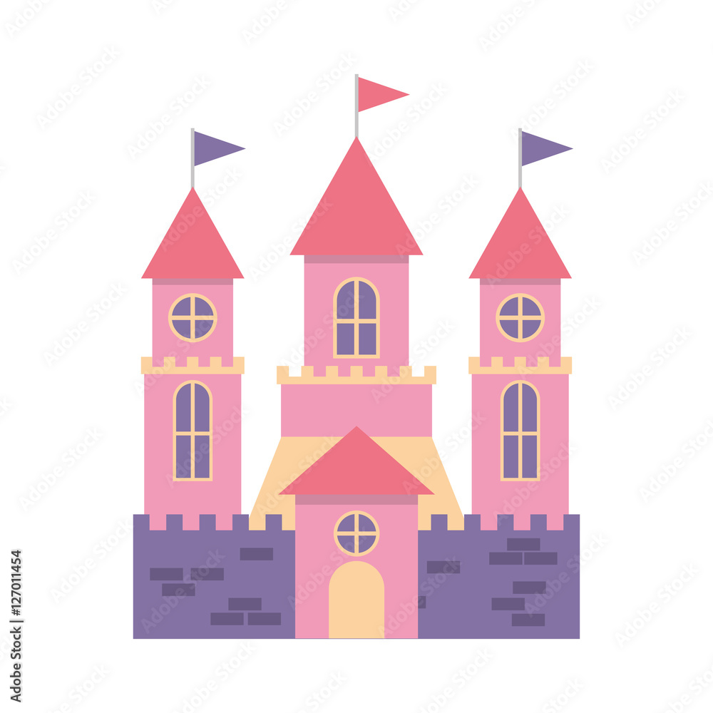 cute castle isolated icon vector illustration design cute castle isolated icon vector illustration design