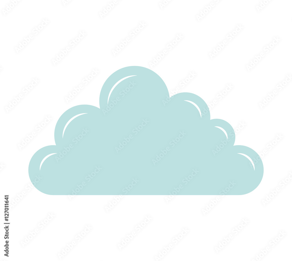 cute cloud isolated icon vector illustration design