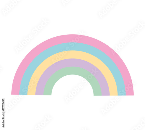cute rainbow isolated icon vector illustration design