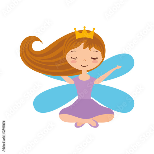 cute Fairy Godmother character vector illustration design