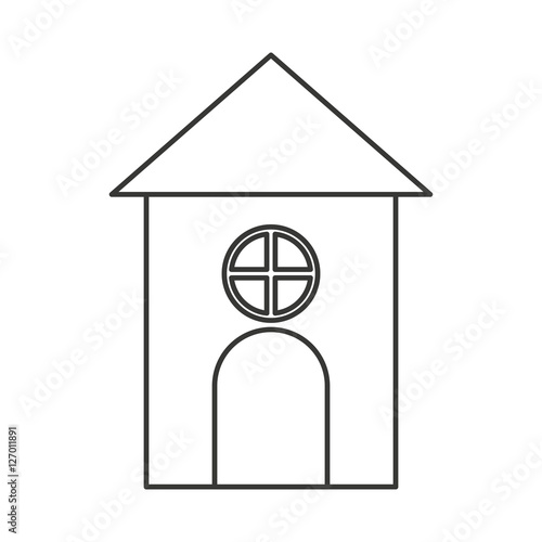 cute castle isolated icon vector illustration design