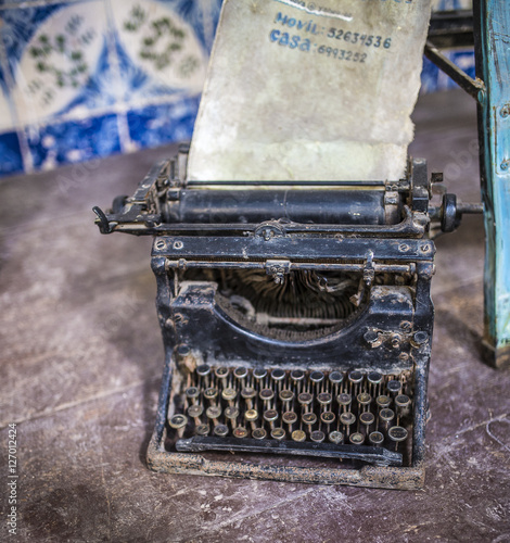Old Typewriter in Havana, Cuba
