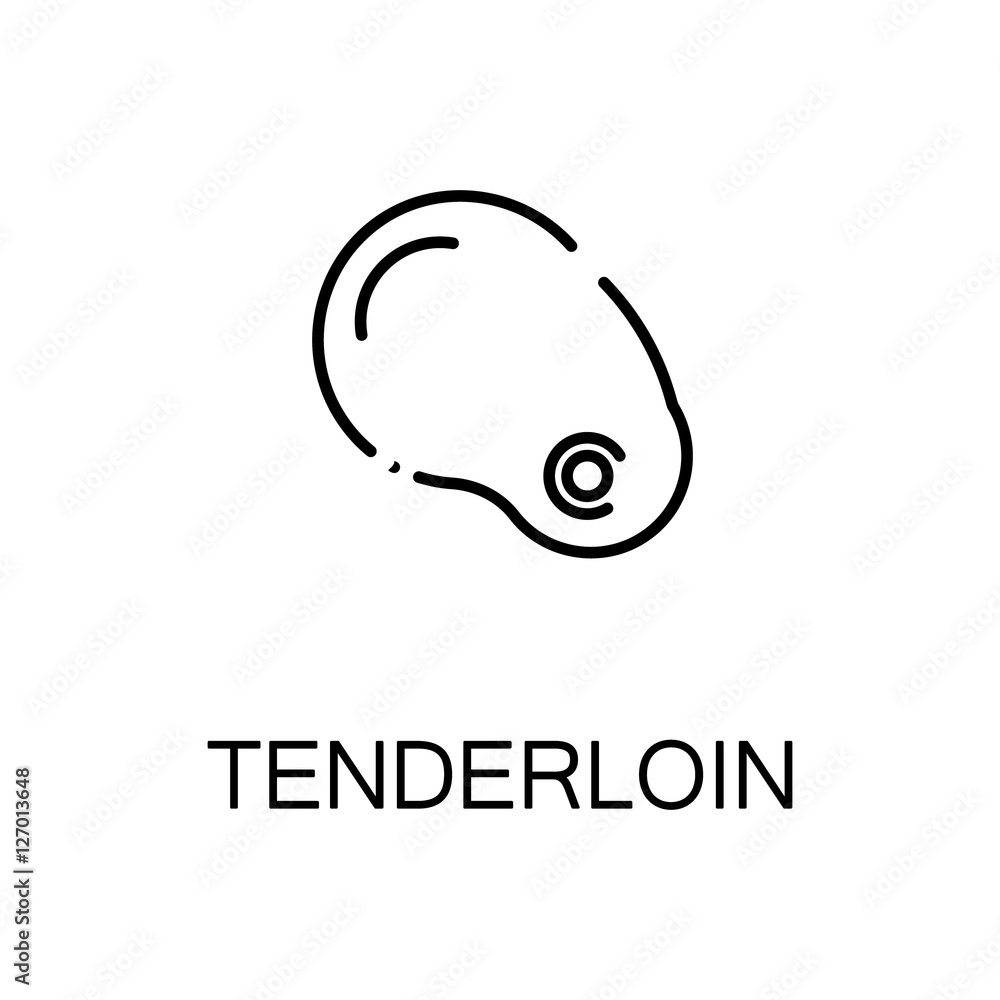 Tenderloin flat icon or logo for web design. Tenderloin flat icon or logo for web design.