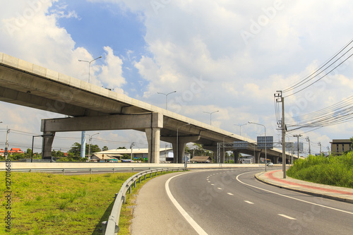 Expressway and blue sky