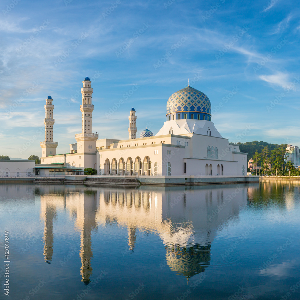 Ταπετσαρία Kota Kinabalu City Mosque (The Floating Mosque) or Masjid Bandar