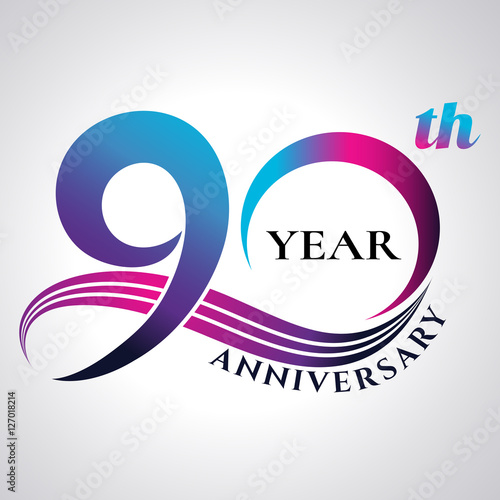 anniversary emblems 90 in anniversary concept template design