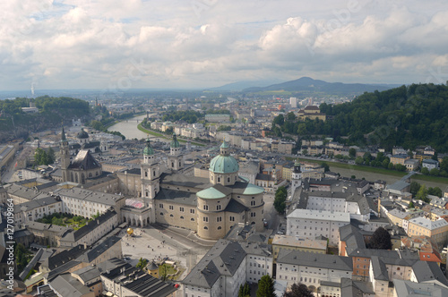 Aerial View of Salzburg, Austria