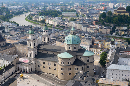 Aerial View of Salzburg, Austria