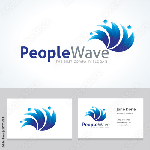 People Wave logo template.