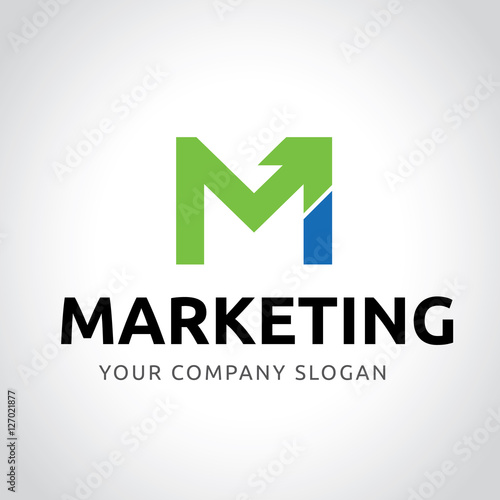 M letter logo, Marketing Logo template.