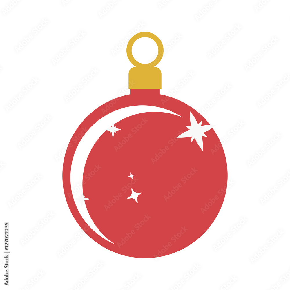 Obraz premium Sphere icon. Christmas season decoration and celebration theme. Isolated design. Vector illustration