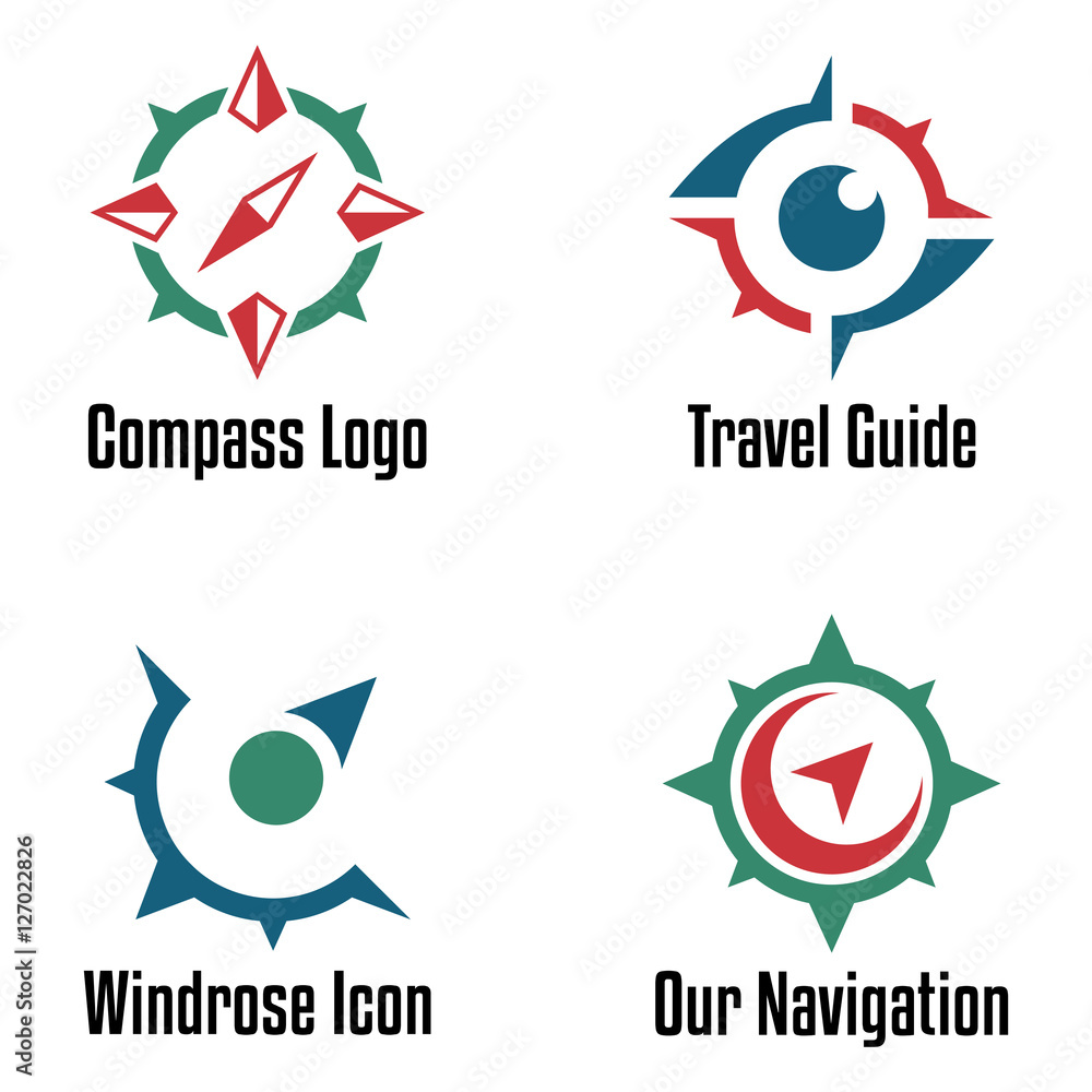 Compass Eye - Adventure and Travel Logo Template Set Compass Eye - Adventure and Travel Logo Template Set