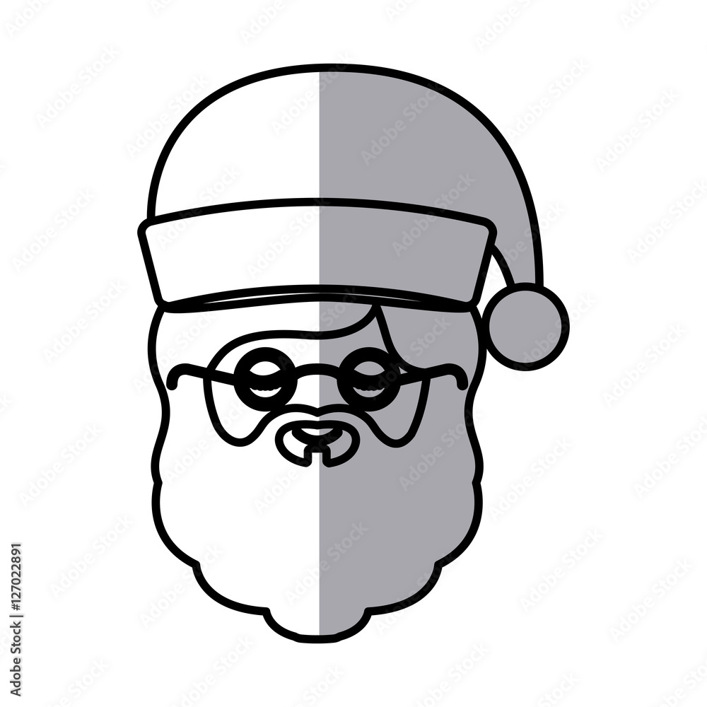 Santa icon. Christmas season decoration and celebration theme. Isolated design. Vector illustration Santa icon. Christmas season decoration and celebration theme. Isolated design. Vector illustration