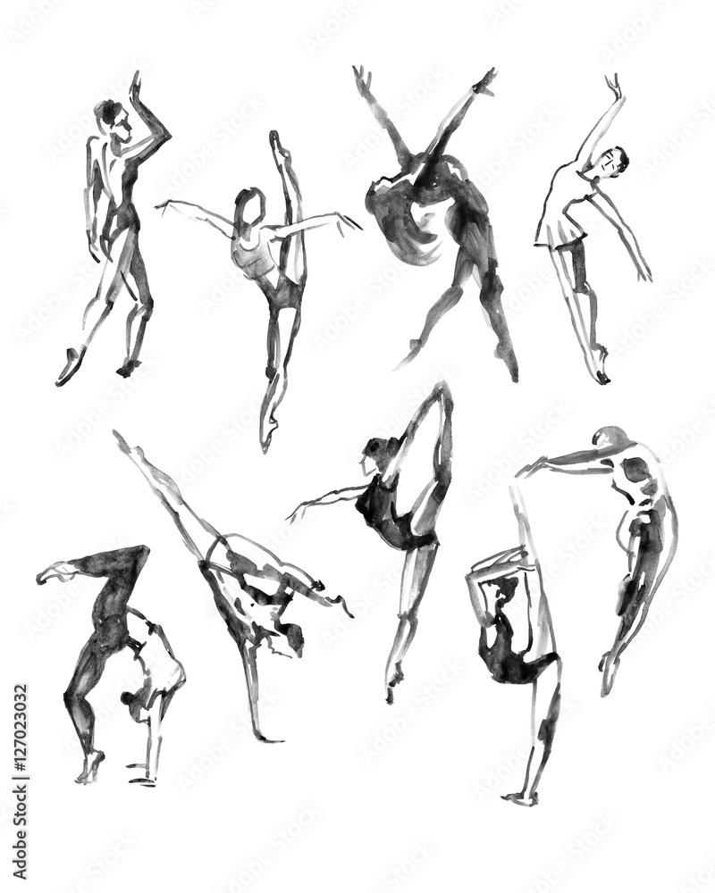 Flat Vector Ballet Dancers no.1 – Toffu Co