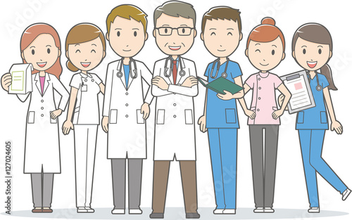 Doctors and other hospital staff