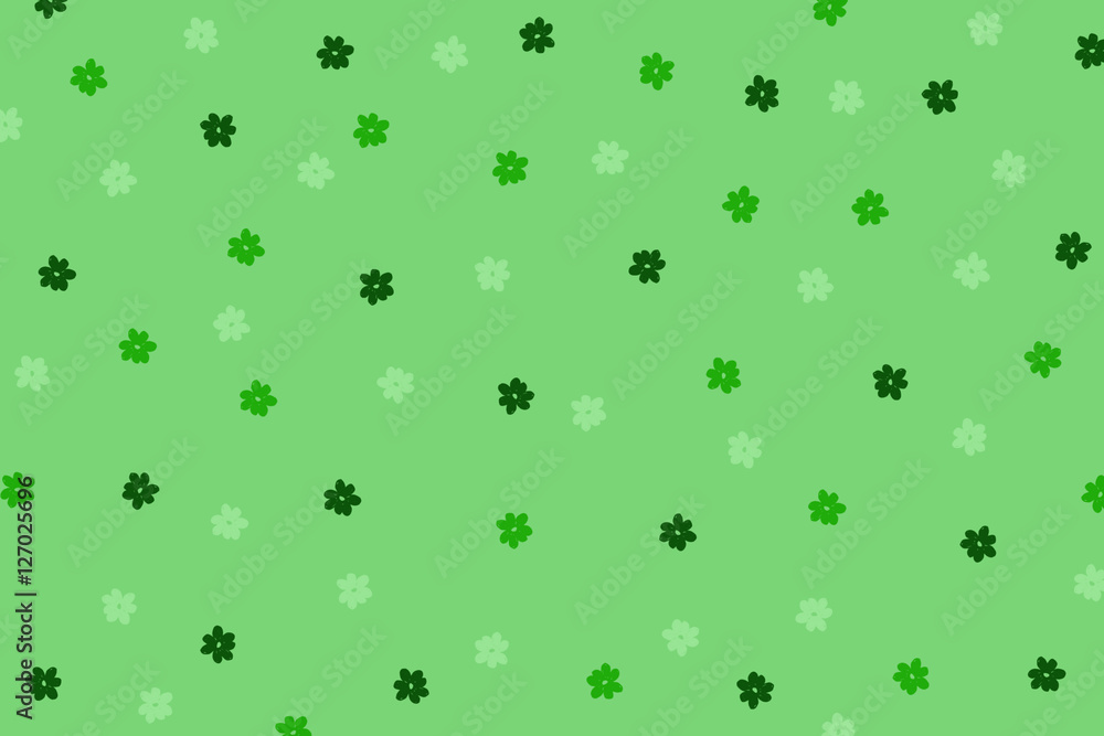 Hand drawn flowers pattern in green tone Hand drawn flowers pattern in green tone