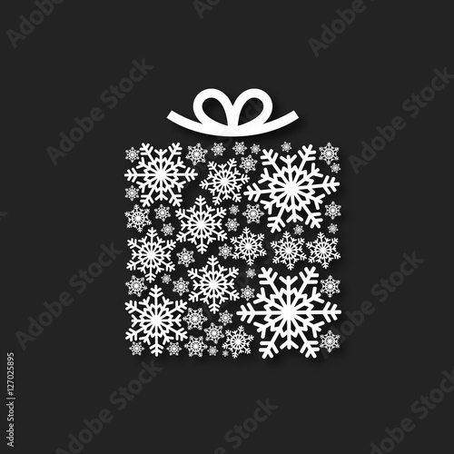 cadeau,flocon de neige