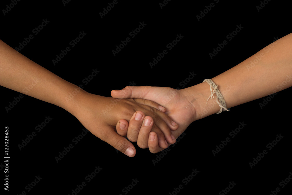Holding hands together Holding hands together