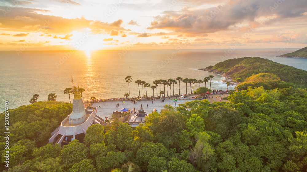 Phomthep cape the best view point in Thailand.the sun go down at ...