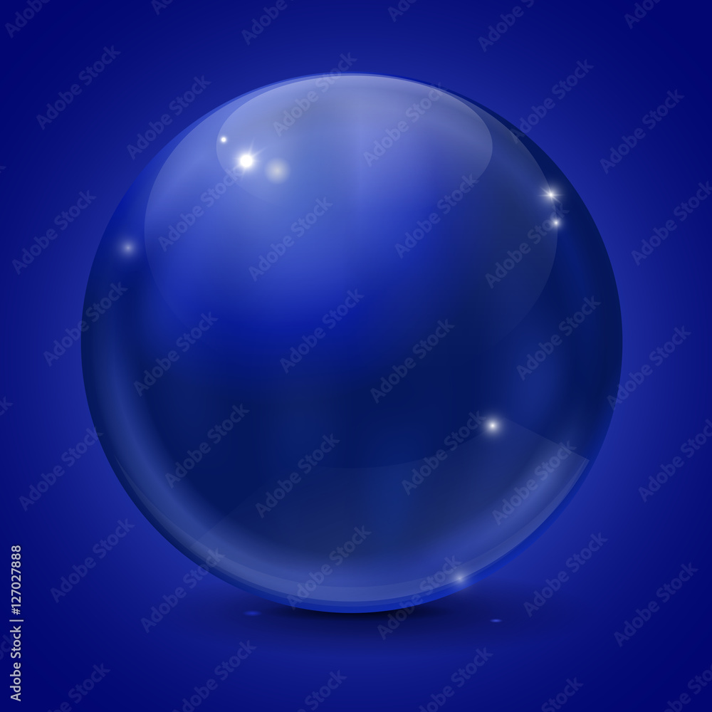 Blue glass ball