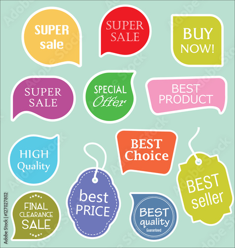 Sale stickers tags and labels collection 