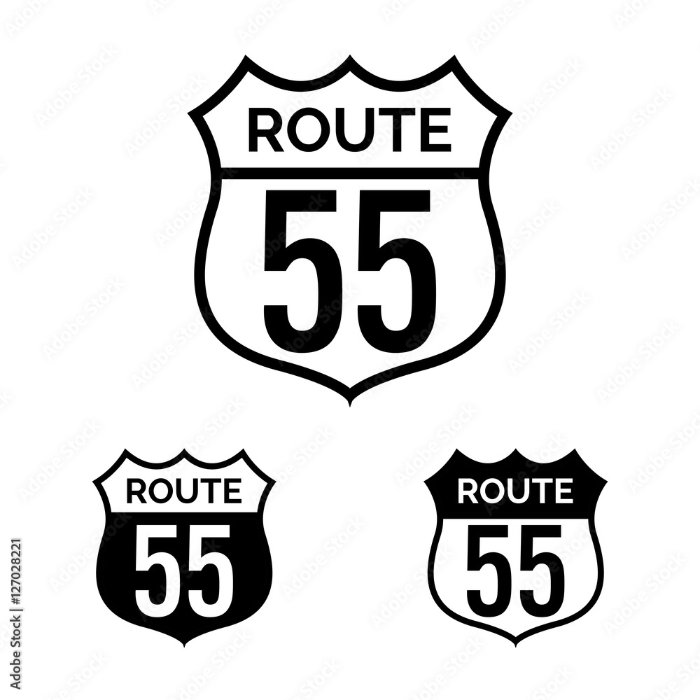route 55 Stock Vector | Adobe Stock