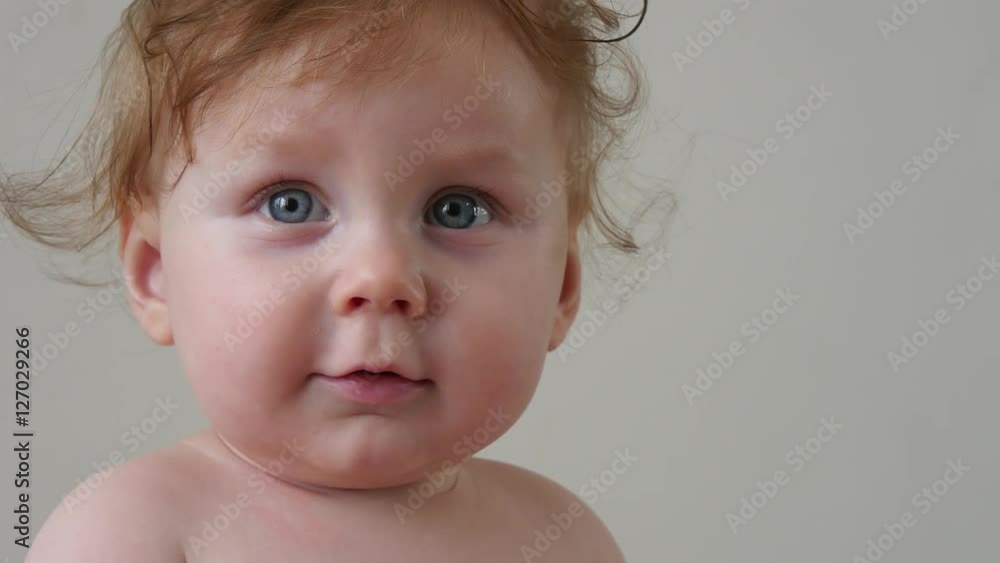 Closeup portrait of cute smiling baby boy Closeup portrait of cute smiling baby boy