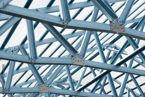 Structure of steel roof.