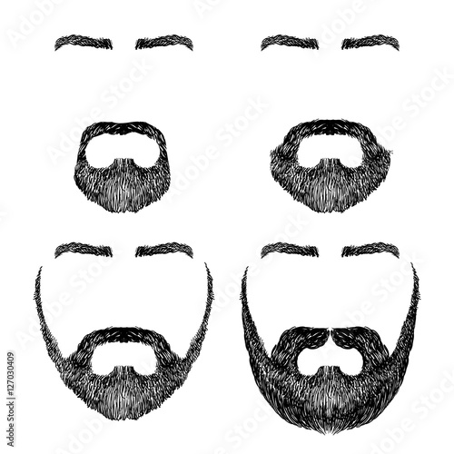 beard, mustache, eyebrows