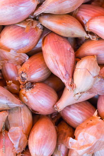 Shallot on food market