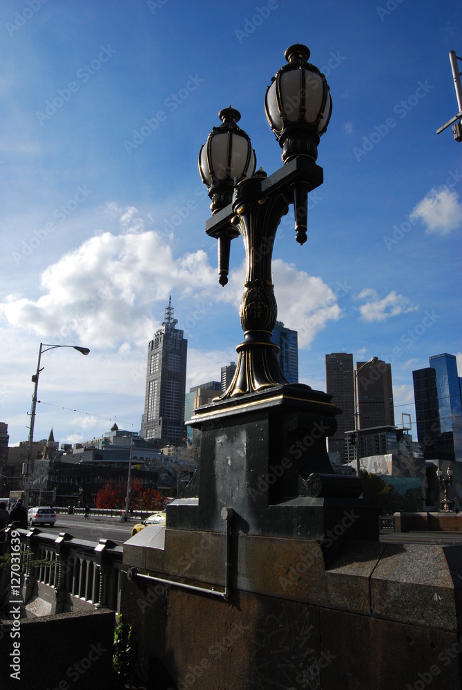 Fototapeta premium Lamp on bridge