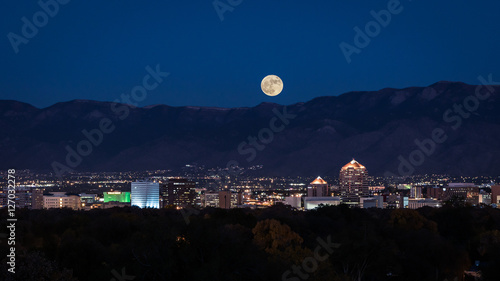 Supermoon Rising Over Albuquerque photo