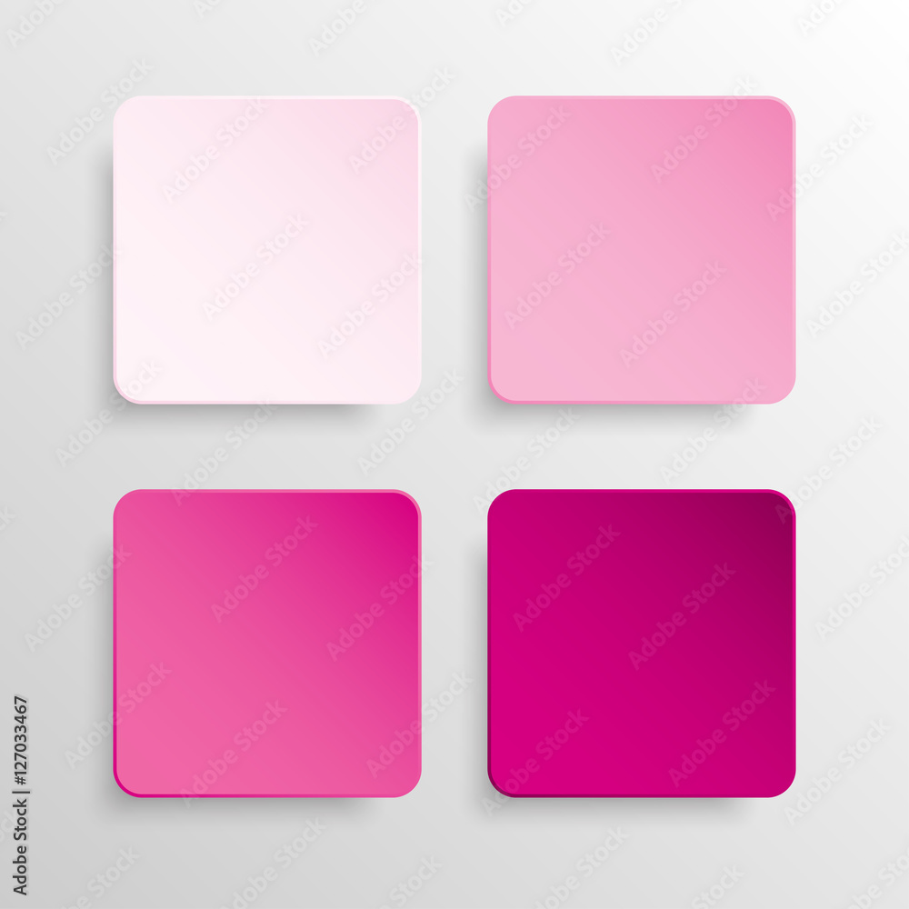 Paper Banner. Pink. Vector. Mockup. Square. Paper Banner. Pink. Vector. Mockup. Square.