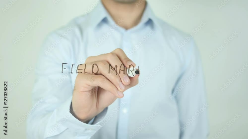Field Marketing, Man Writing on Screen Field Marketing, Man Writing on Screen