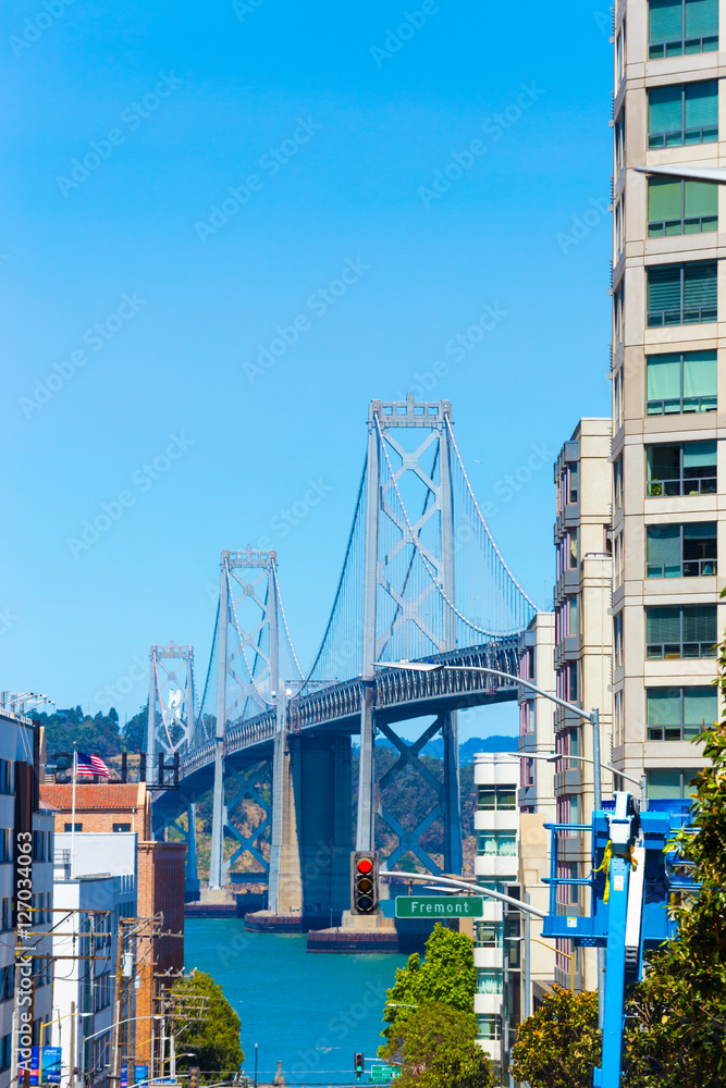 San Francisco Bay Bridge Down Harrison St View V