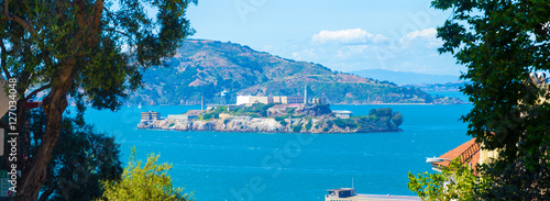 Panoramic Alcatraz Island San Francisco Summer