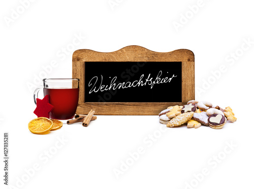 Holzschild Weihnachtsfeier