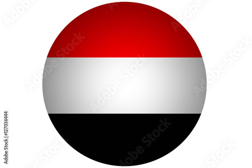 Free Download 3D Yemen flag ,Yemen national flag illustration symbol.Circle illustration design - GFXLoad