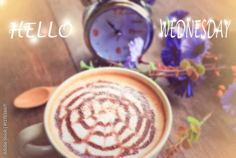 coffee latte art on wooden table coffee latte art on wooden table