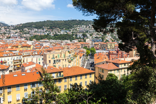 top view of streets in old Nice, France