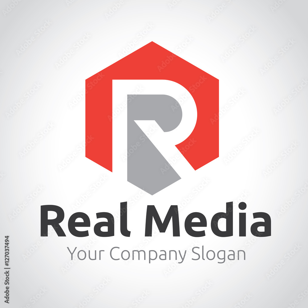 R Letter Logo Icon, media logo template. R Letter Logo Icon, media logo template.